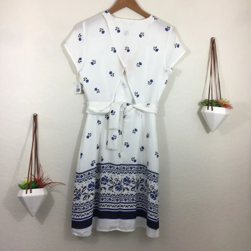 NWT Collective Concepts White blue floral dress_3